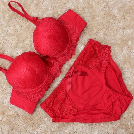 Red Bridal Bra & Panty Set